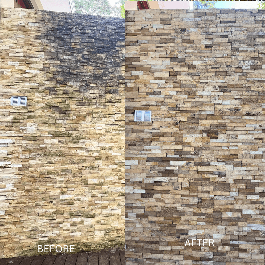 Feature sandstone wall restored