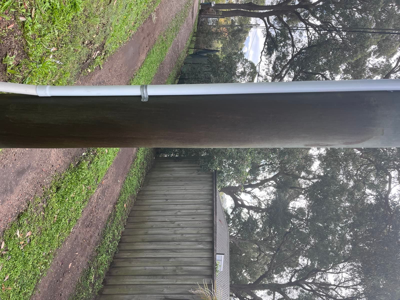 Timber beam cleared after graffiti removal — Northern Beaches