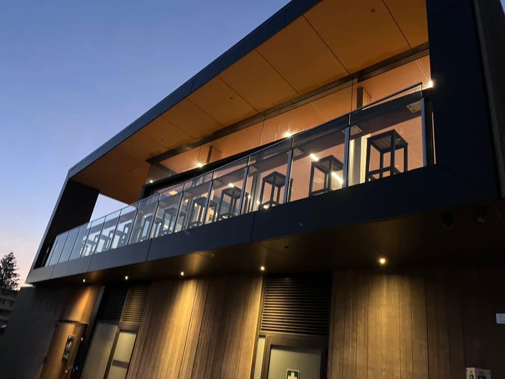 Glass balustrade cleaning at Mona Vale Surf Club