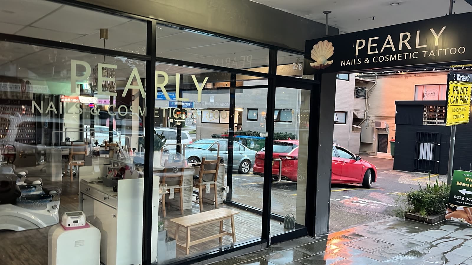 Pearly Nails shopfront windows cleaned — Northern Beaches commercial clean
